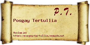Posgay Tertullia névjegykártya
